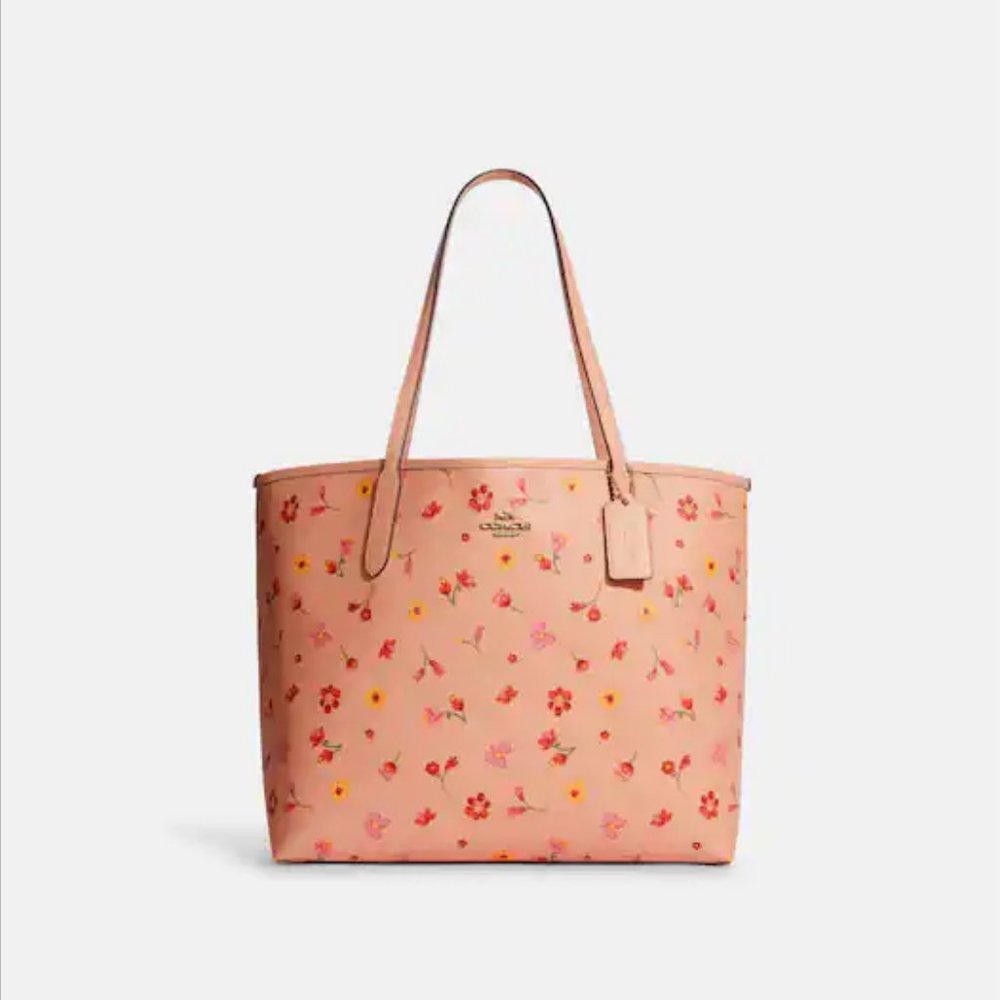 NWT Coach City Tote W/Floral Print & Wallet.